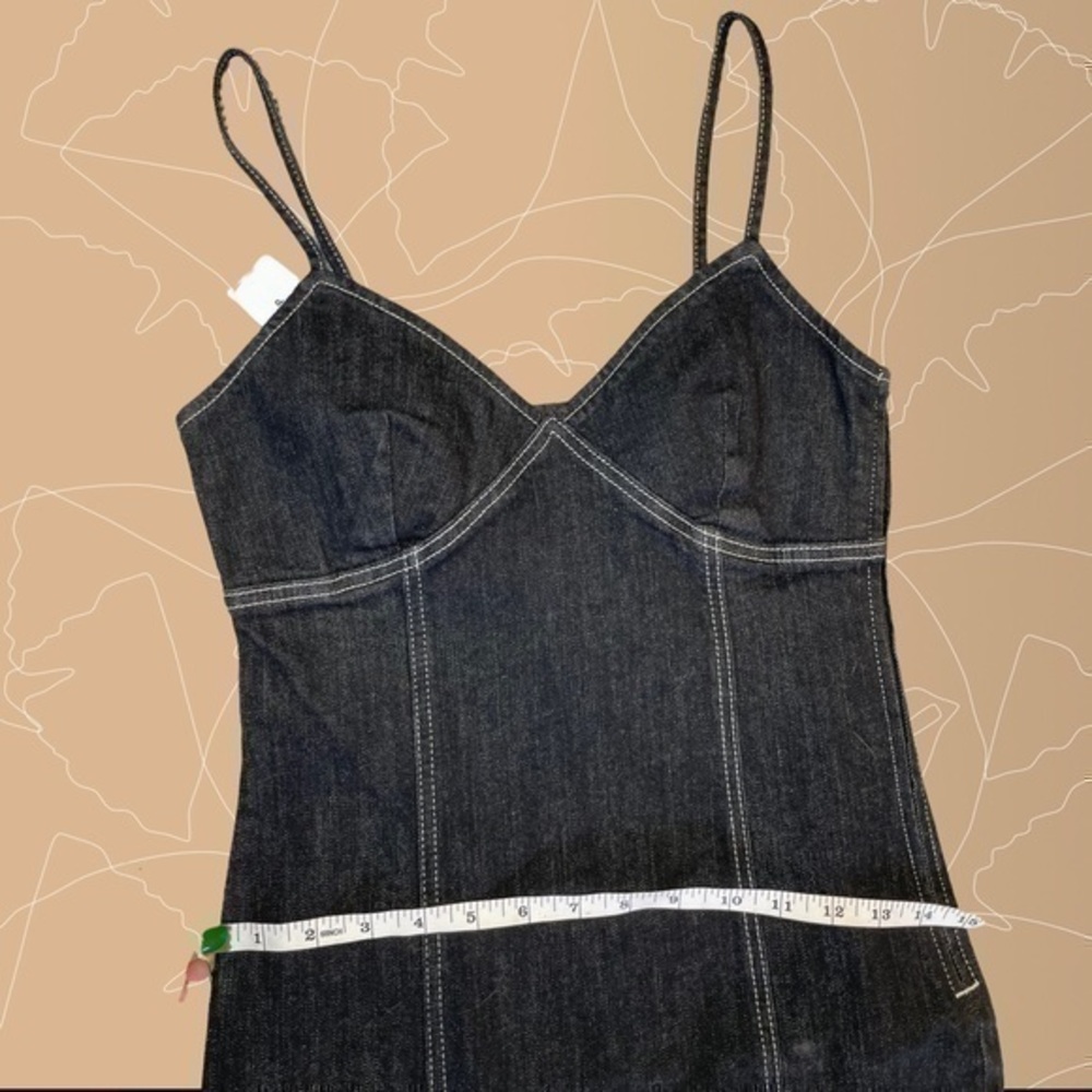 Dark denim TopShop midi slit dress